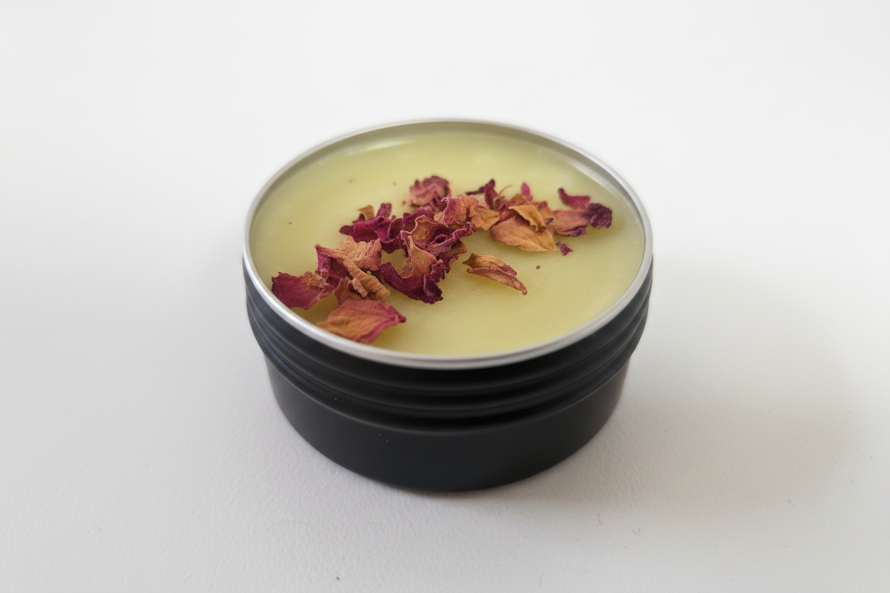 Rose Petal Balm Tin Close-up