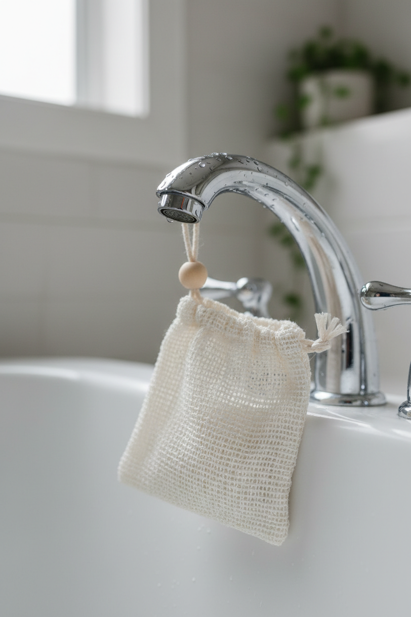 Soap Sock on Bath Tap